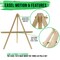 20" Natural Wood Tabletop Easel (2 Pack) - Adjustable A-Frame Canvas Stand for Painting Party & Signs - Table Top Easel for Painting, Canvas Holder, Crafts, Photos, Pictures